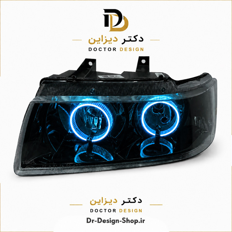 چراغ جلو اسپرت سمند مدل حلقه 3D برند مدرن | بسته 2 عددی