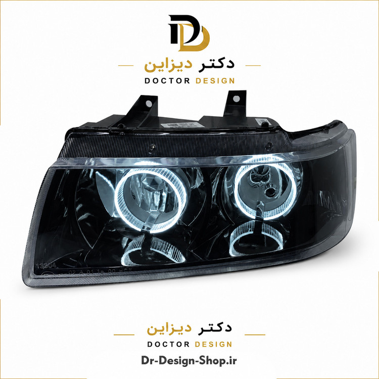 چراغ جلو اسپرت سمند مدل حلقه 3D برند مدرن | بسته 2 عددی