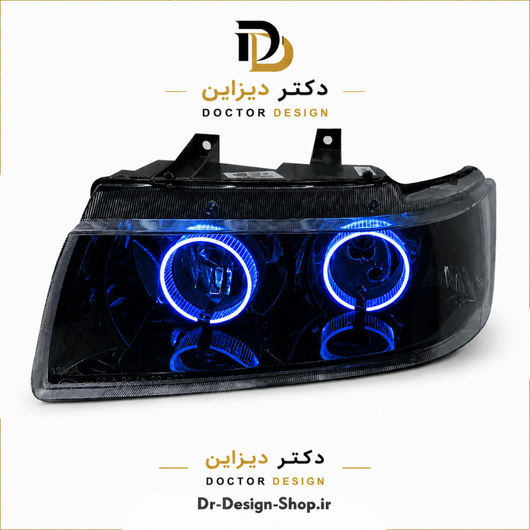 چراغ جلو اسپرت سمند مدل حلقه 3D برند مدرن | بسته 2 عددی