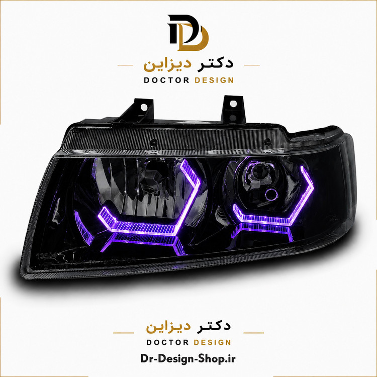 چراغ جلو اسپرت سمند مدل 3D i8 برند مدرن | بسته 2 عددی