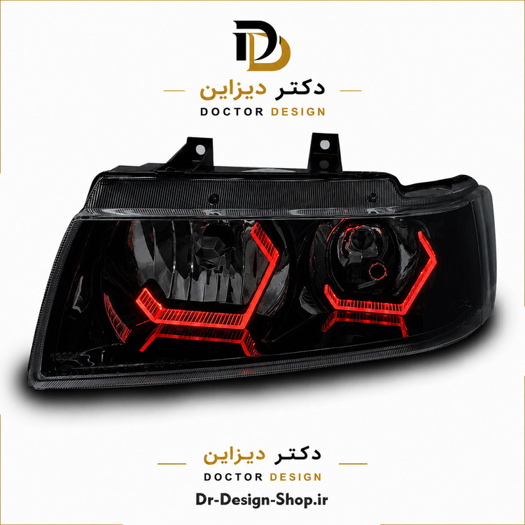 چراغ جلو اسپرت سمند مدل 3D i8 برند مدرن | بسته 2 عددی