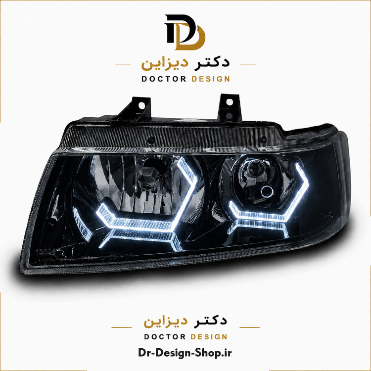 چراغ جلو اسپرت سمند مدل 3D i8 برند مدرن | بسته 2 عددی