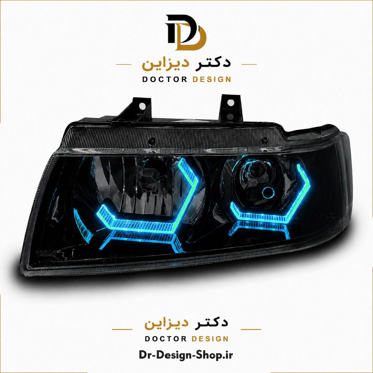 چراغ جلو اسپرت سمند مدل 3D i8 برند مدرن | بسته 2 عددی