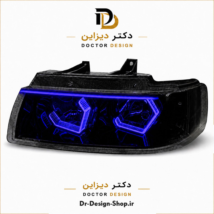 چراغ جلو اسپرت سمند مدل 3D Hexa برند مدرن | بسته 2 عددی