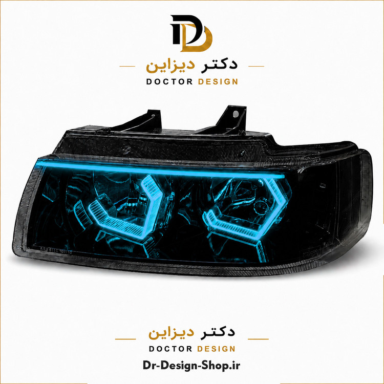 چراغ جلو اسپرت سمند مدل 3D Hexa برند مدرن | بسته 2 عددی