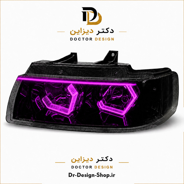 چراغ جلو اسپرت سمند مدل 3D Hexa برند مدرن | بسته 2 عددی