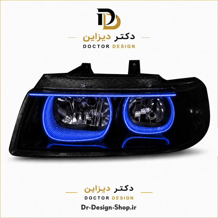 چراغ جلو اسپرت سمند مدل 3D U Plus برند مدرن | بسته 2 عددی