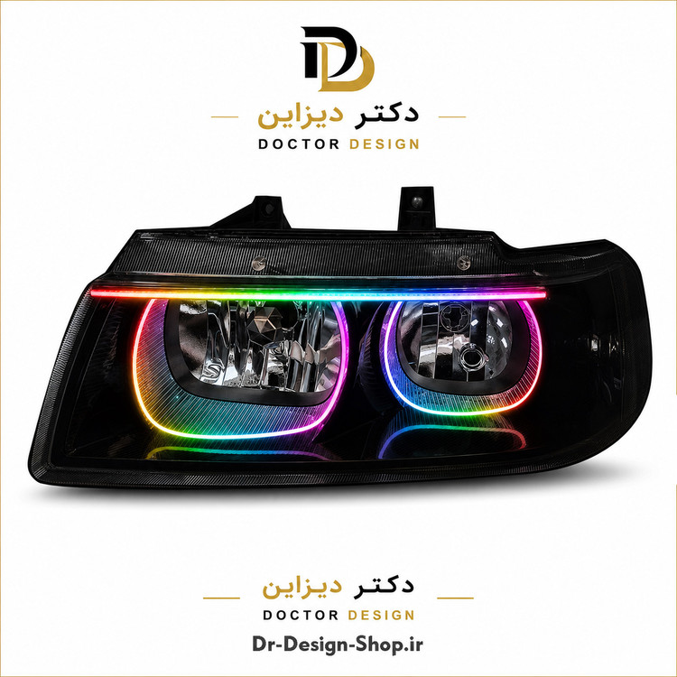 چراغ جلو اسپرت سمند مدل 3D U Plus برند مدرن | بسته 2 عددی