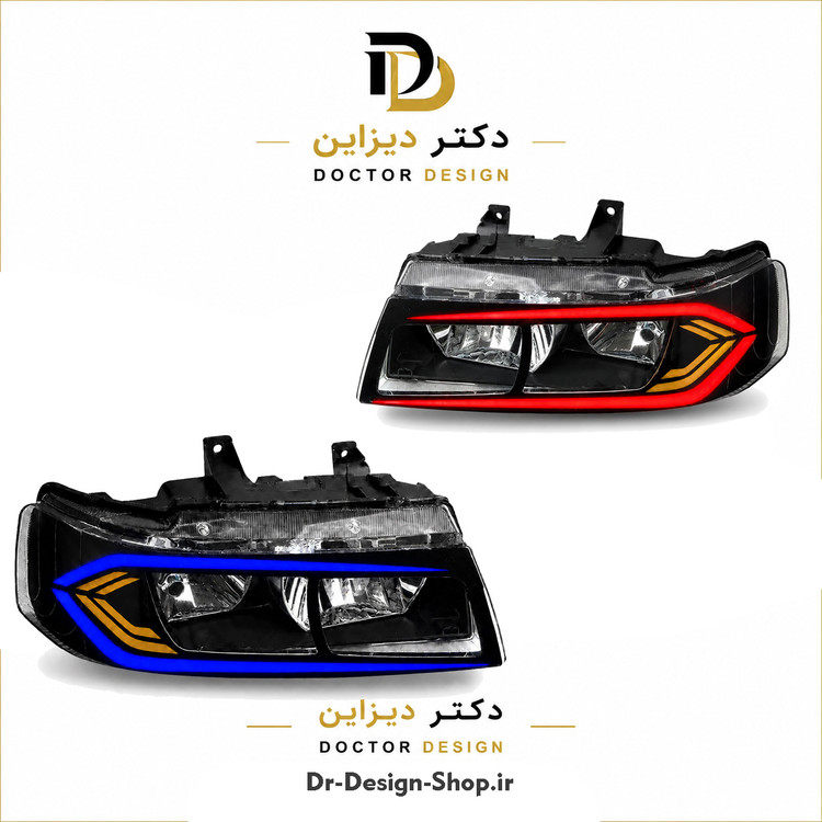 چراغ جلو اسپرت سمند مدل Dodge برند مدرن | بسته 2 عددی