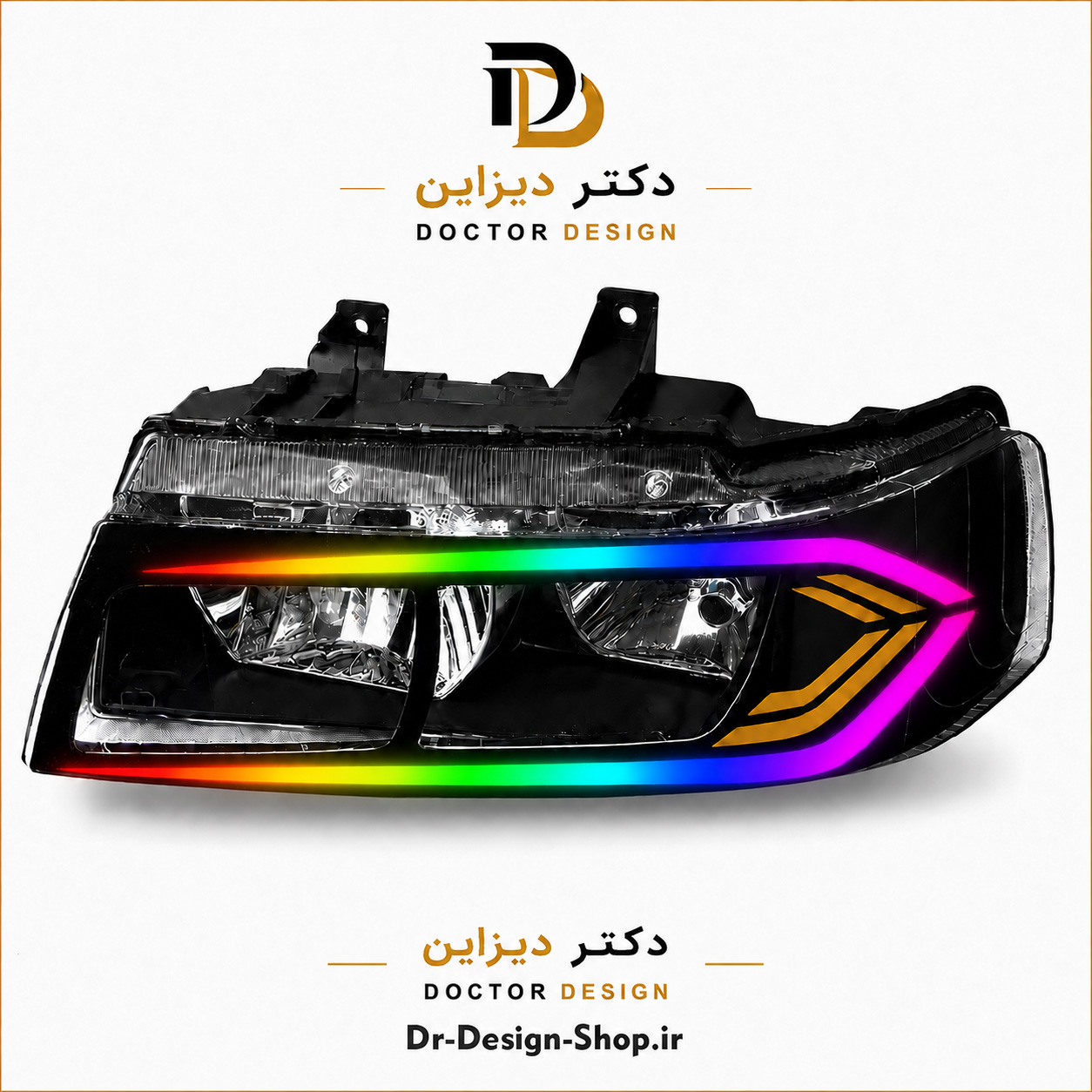 چراغ جلو اسپرت سمند مدل Dodge برند مدرن | بسته 2 عددی