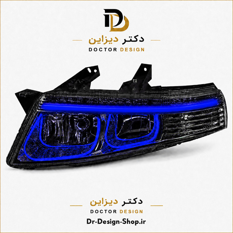 چراغ جلو اسپرت سمند سورن مدل 3D U برند مدرن | بسته 2 عددی