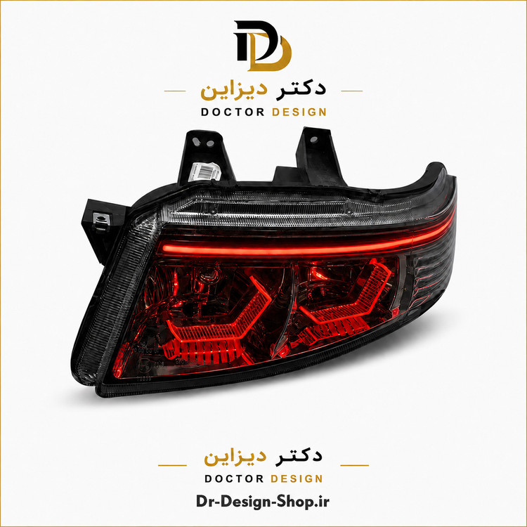 چراغ جلو اسپرت سمند سورن مدل 3D Hexa دو حالته برند مدرن | بسته 2 عددی