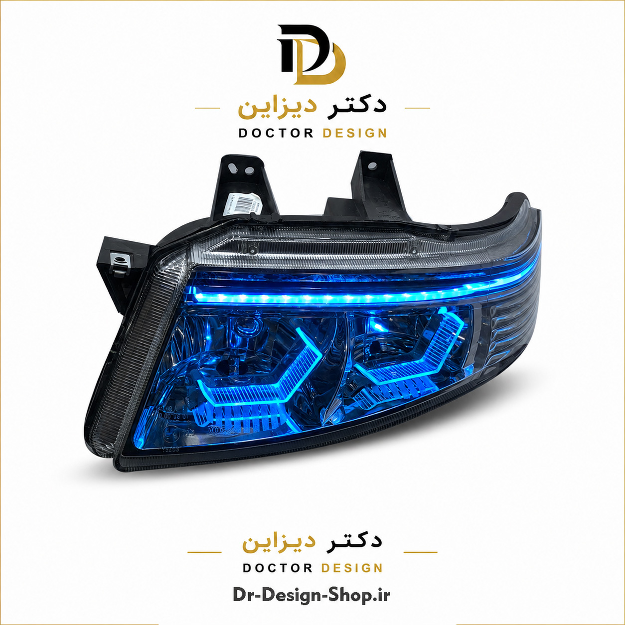 چراغ جلو اسپرت سمند سورن مدل 3D Hexa دو حالته برند مدرن | بسته 2 عددی