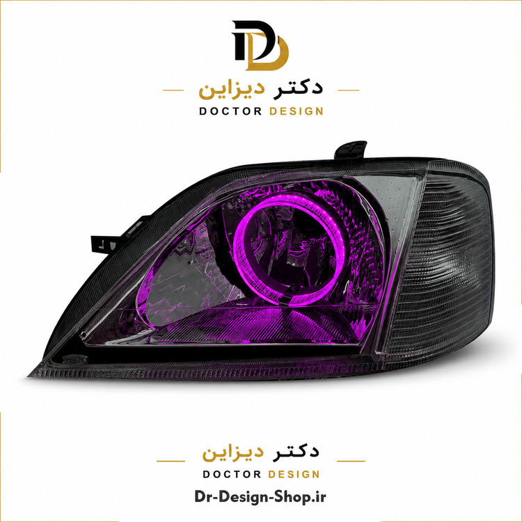 چراغ جلو اسپرت ال 90 مدل تک حلقه 3D برند مدرن موتور دار | بسته 2 عددی