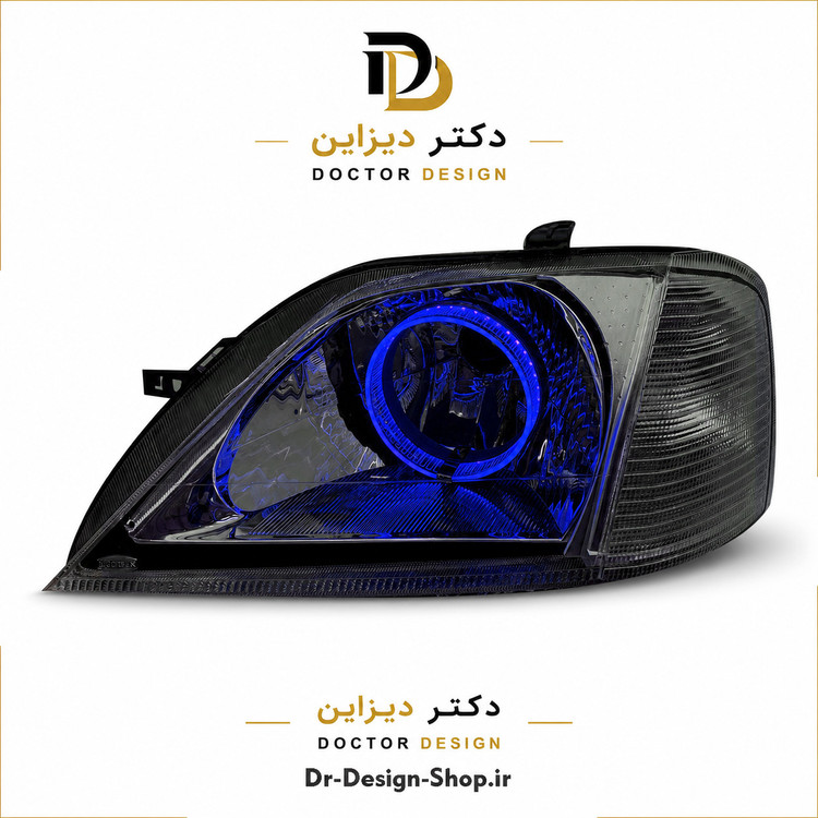 چراغ جلو اسپرت ال 90 مدل تک حلقه 3D برند مدرن موتور دار | بسته 2 عددی