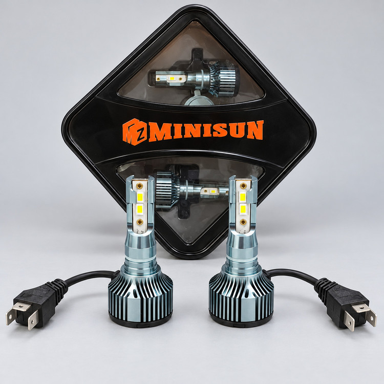 هدلایت خودرو برند MZM مدل MINISUN پایه H4 | بسته دو عددی